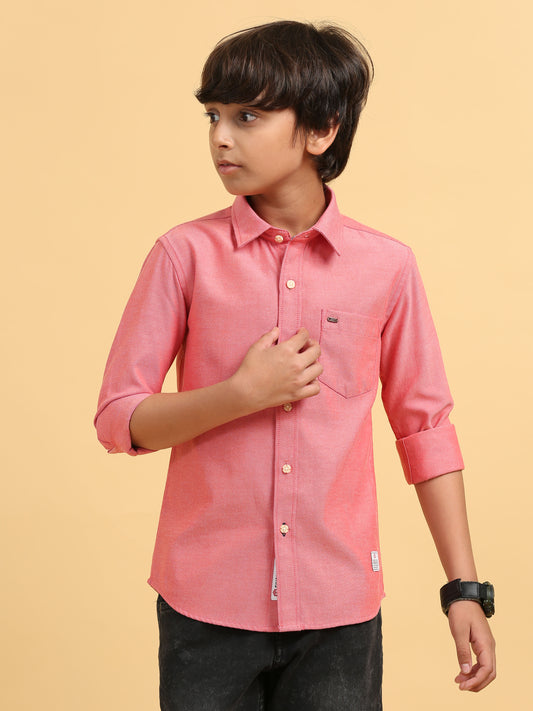 Red Oxford Solid Shirt