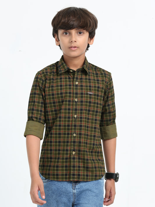 Olive Laffer Checks Shirt