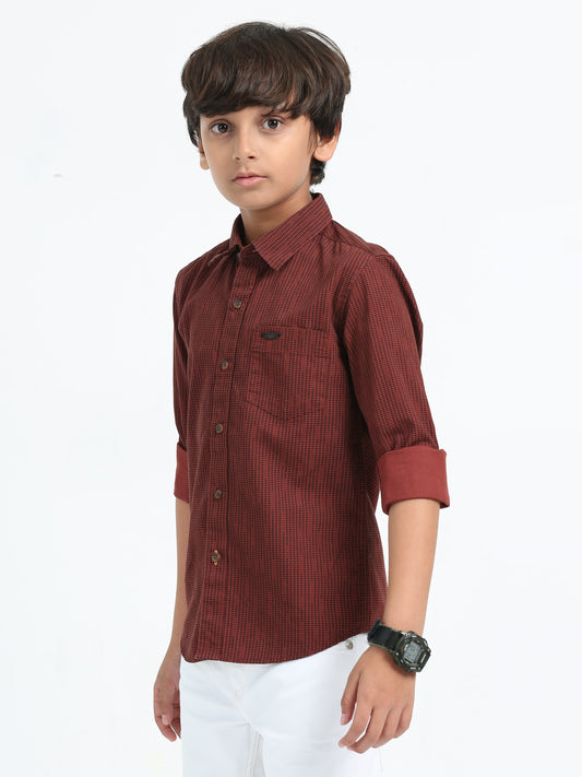 Maroon Laffer Printed Shirt