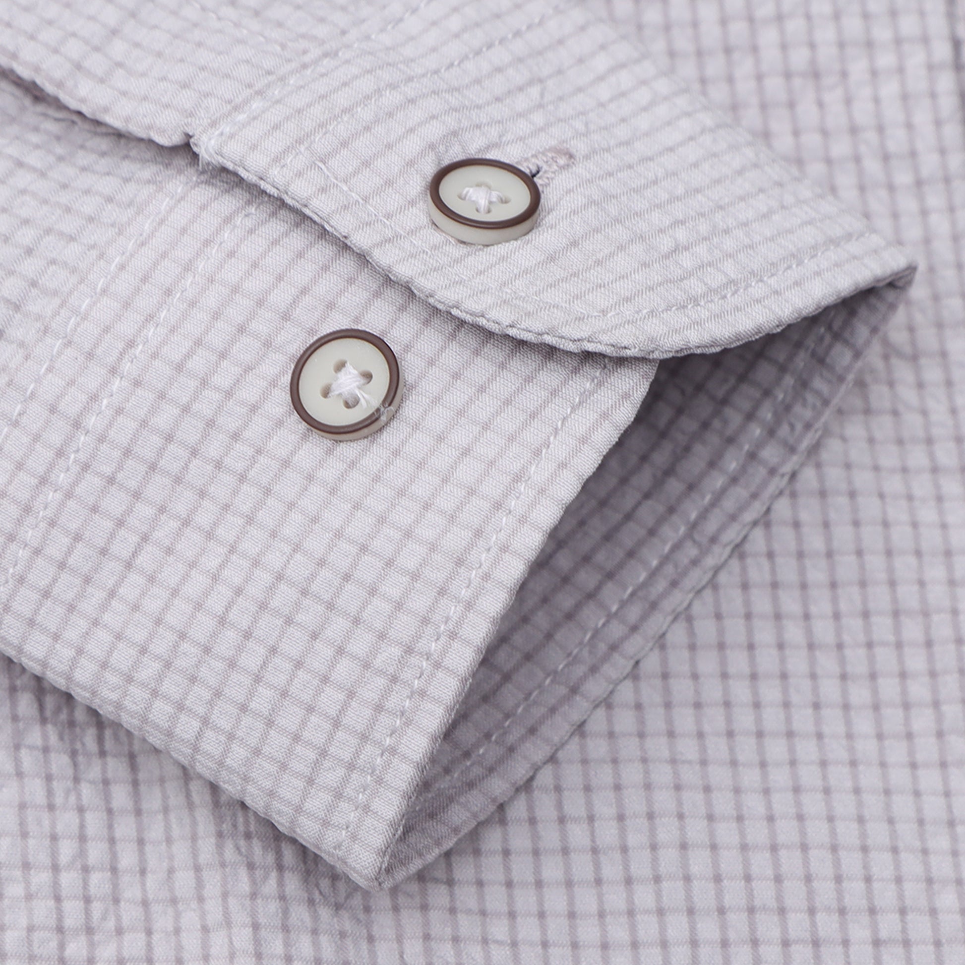 Light Grey Solid Popcorn Shirt for Boys 