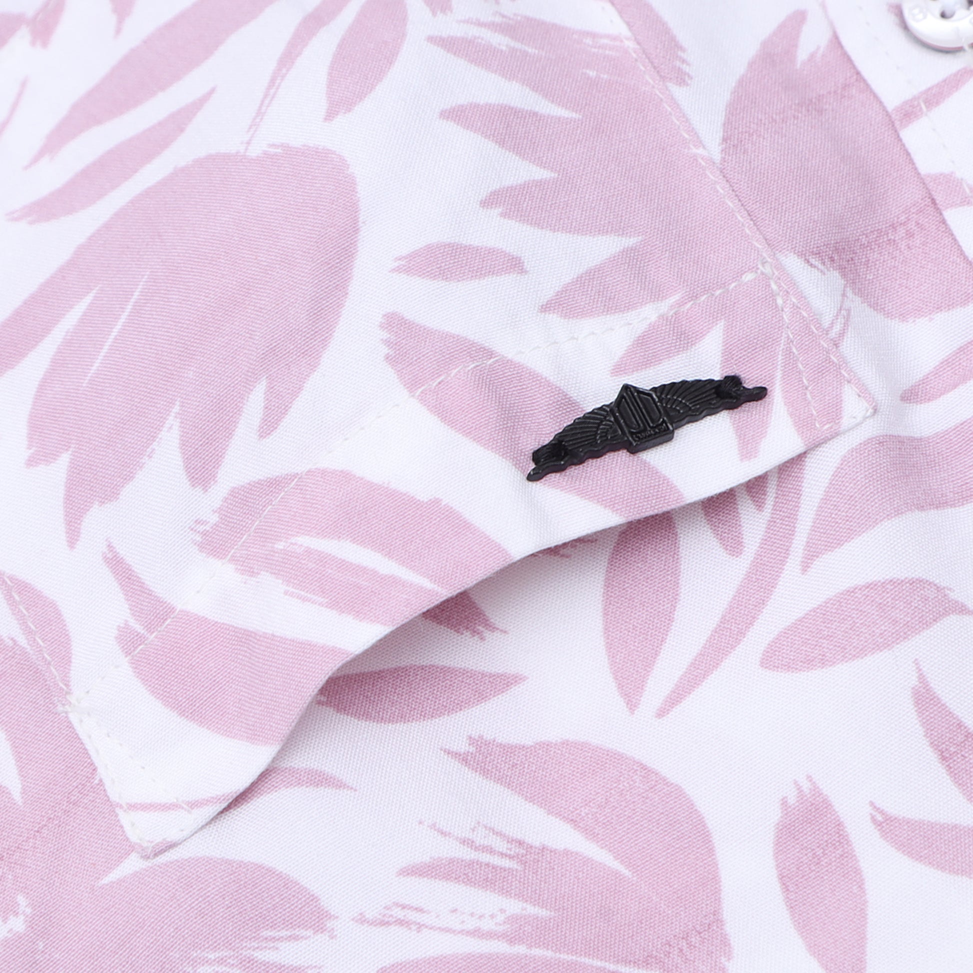 Salmon Pink Rayon Printed Shirt for Boys 