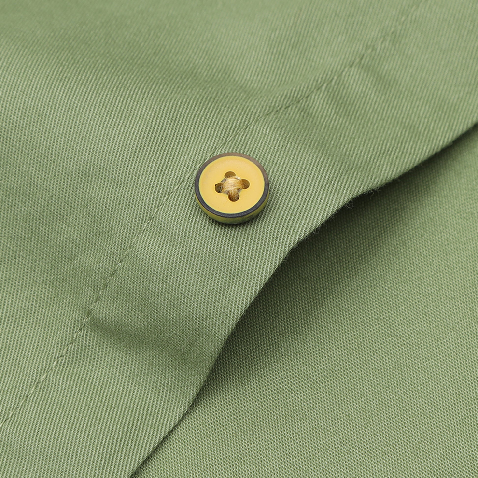 Sab Green Twill Leather Finish Solid Shirt