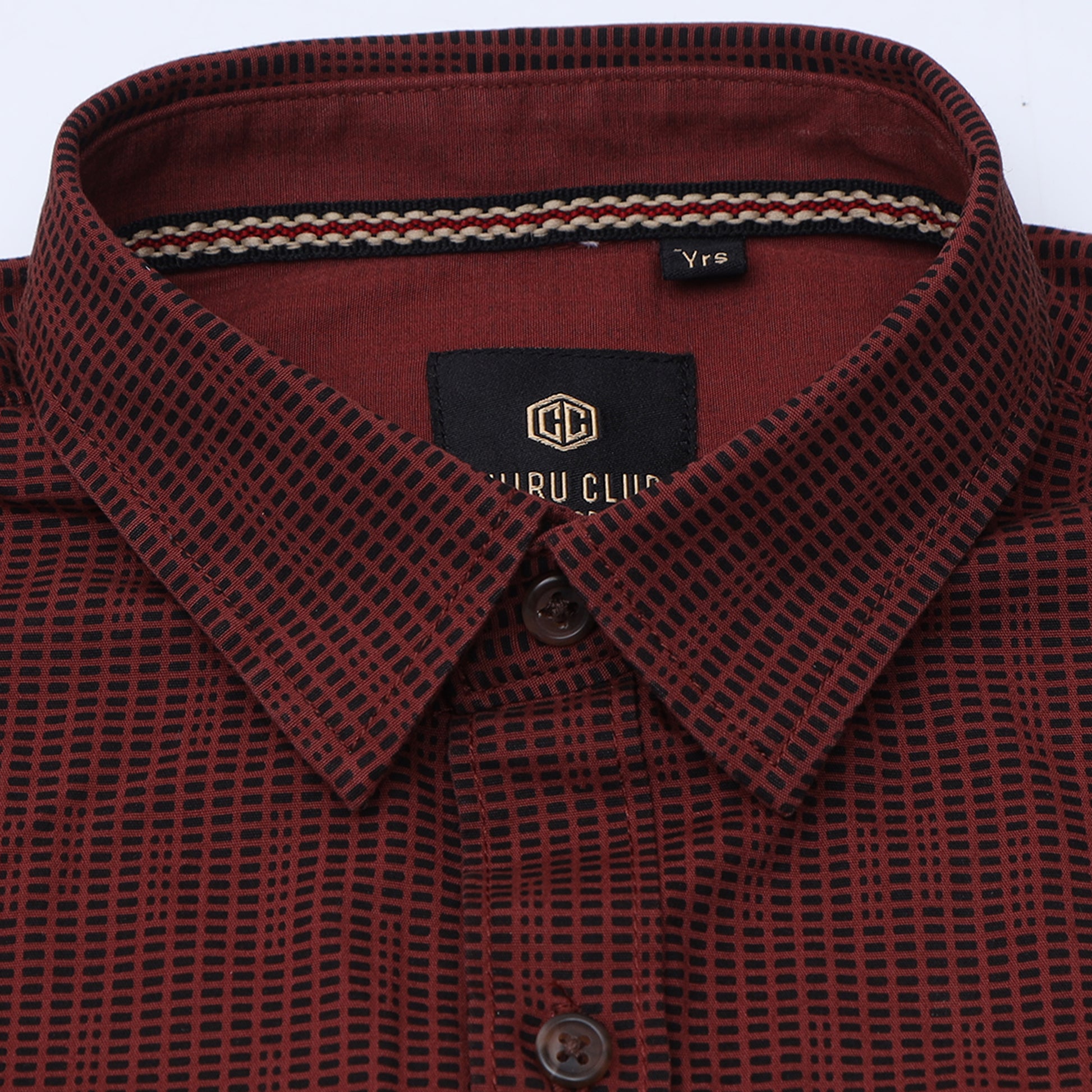 Maroon Laffer Printed Shirt for Boys