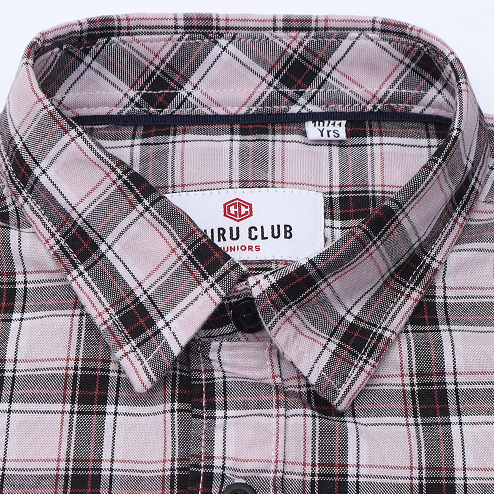 Peach Oxford Checks Shirt for Boys