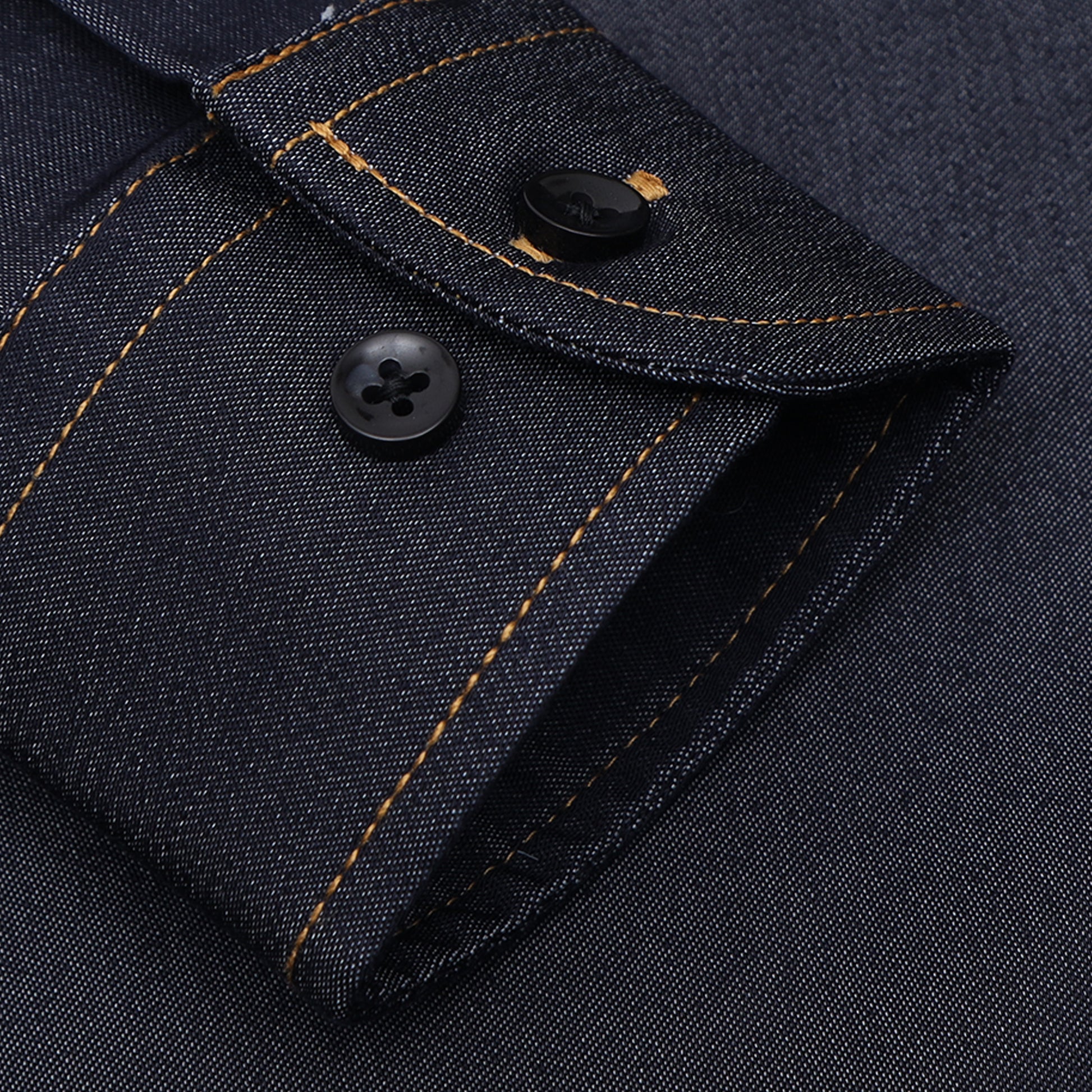 Grey Denim Lycra Solid Shirt for Boys 