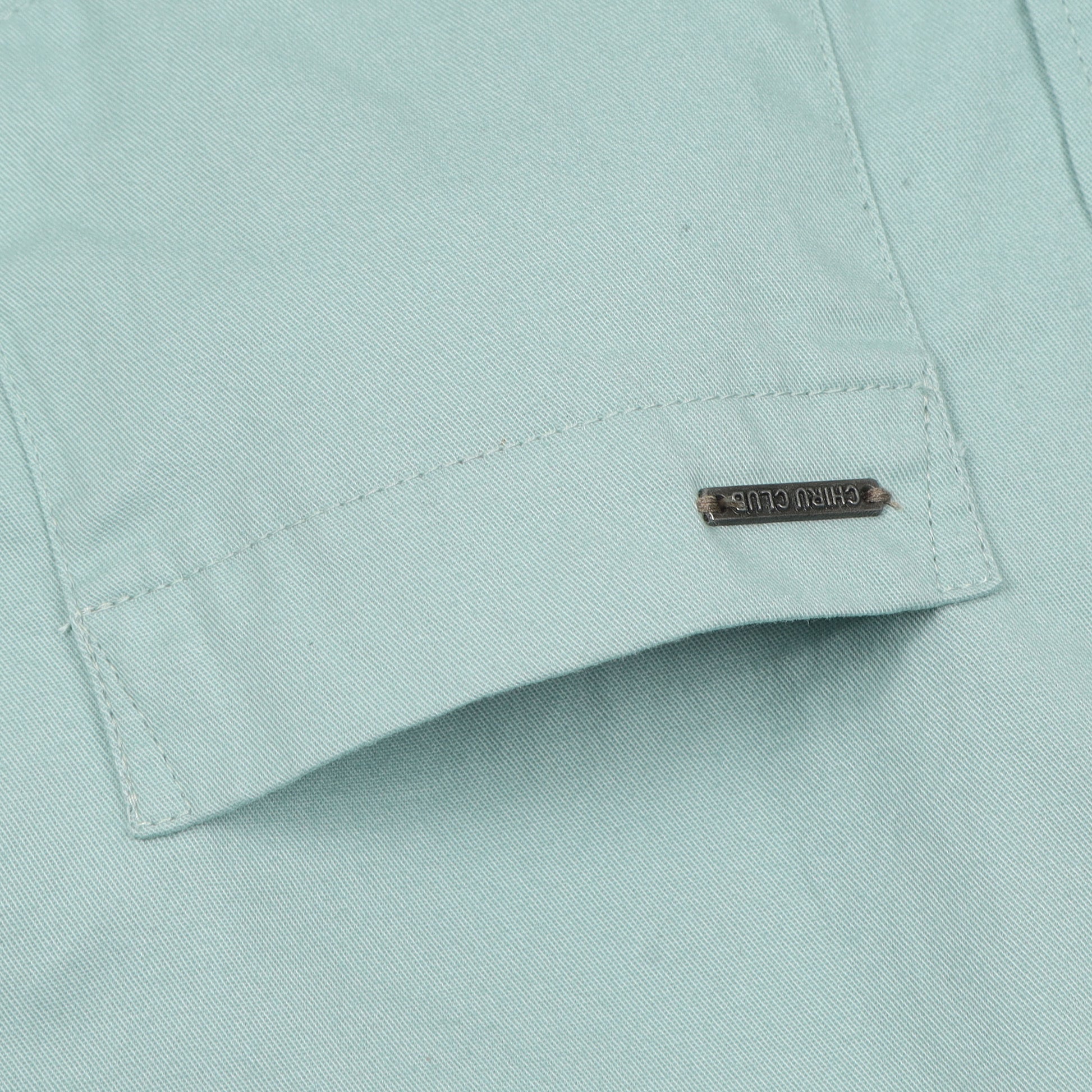 Mint Twill Leather Finish Solid Shirt For Boys
