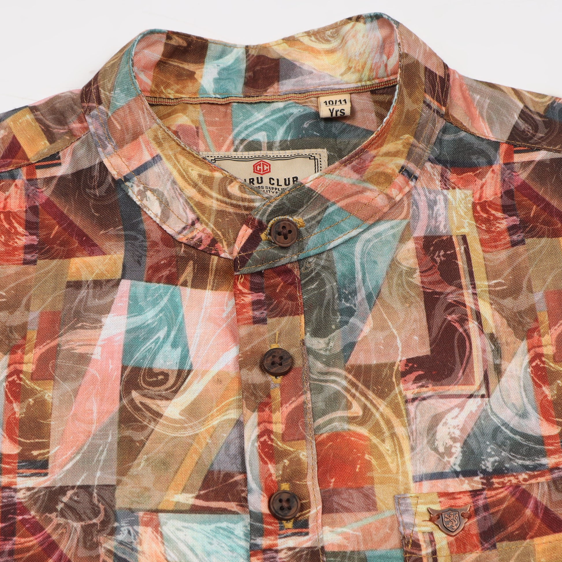 Multi Colour Digital Printed Rayon Shirt For Boys