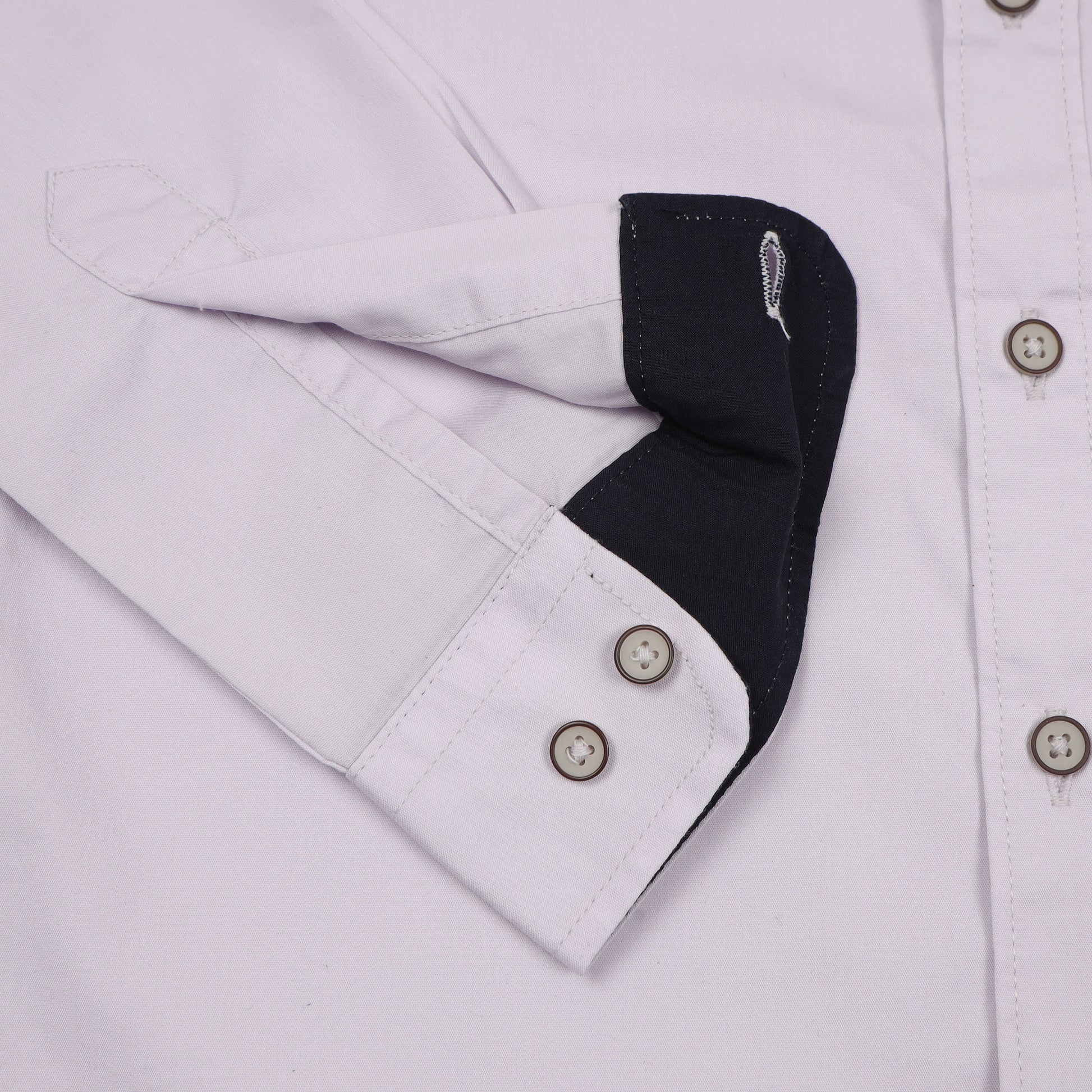 Off White Poplin Lycra Solid Shirt