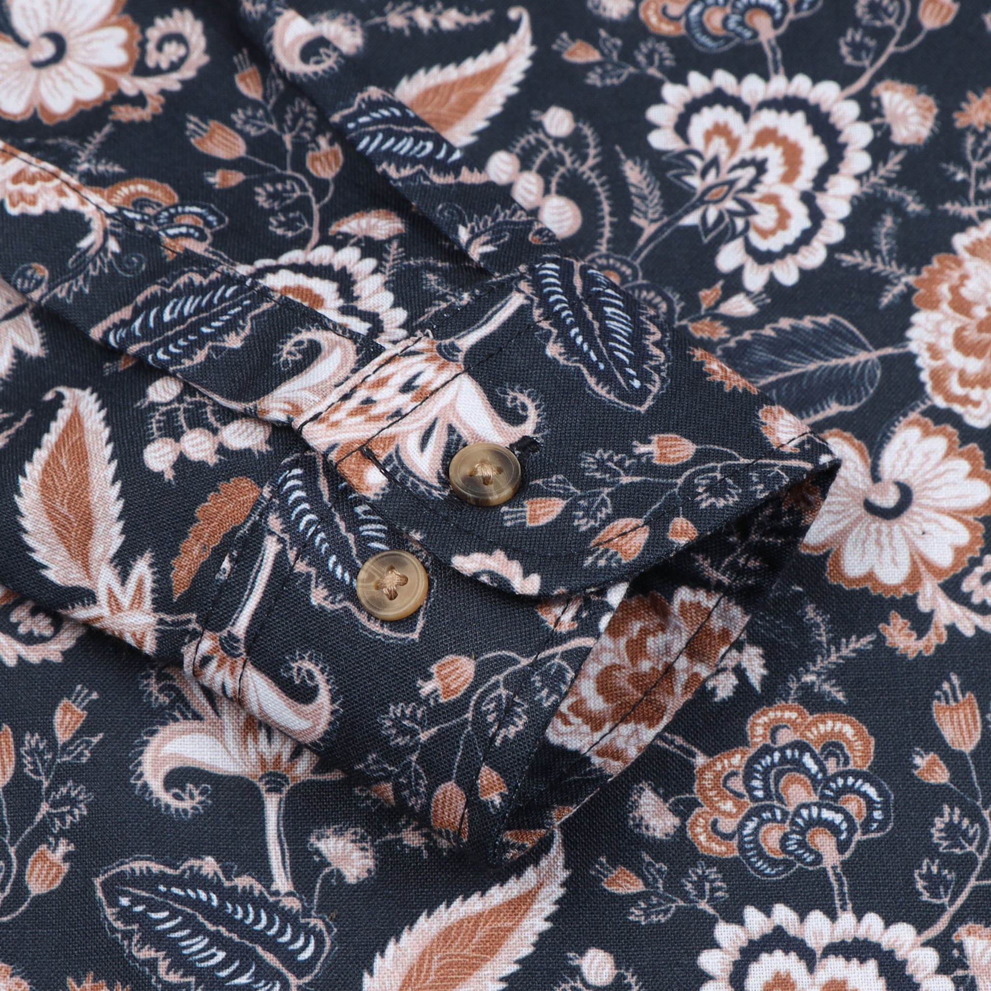 Navy Blue Digital Printed Rayon Shirt For Boys