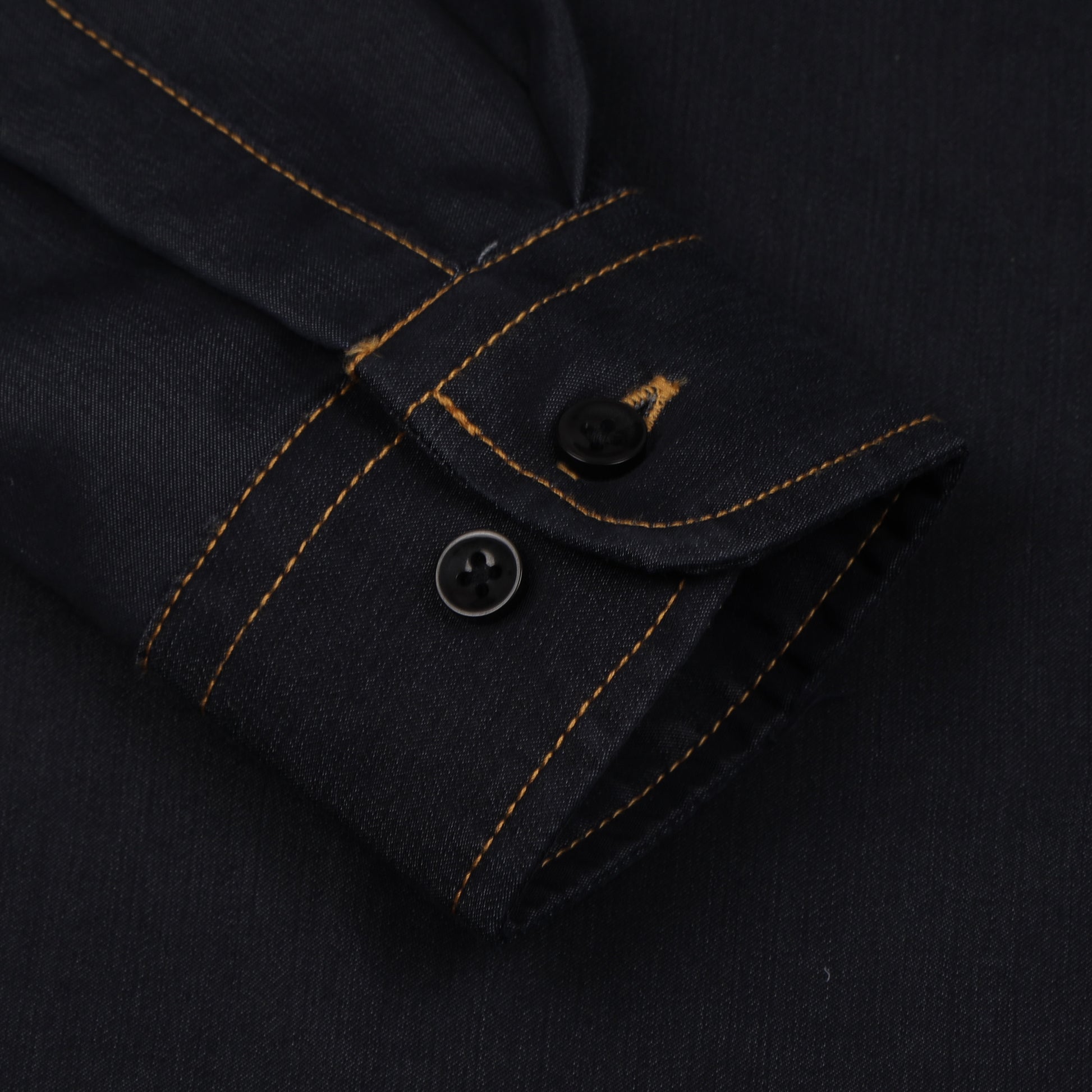 Navy Blue Denim Lycra Shirt for Boys