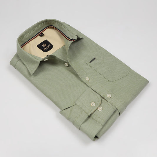 Pista Green Yarn Dyed Oxford Shirt for Boys