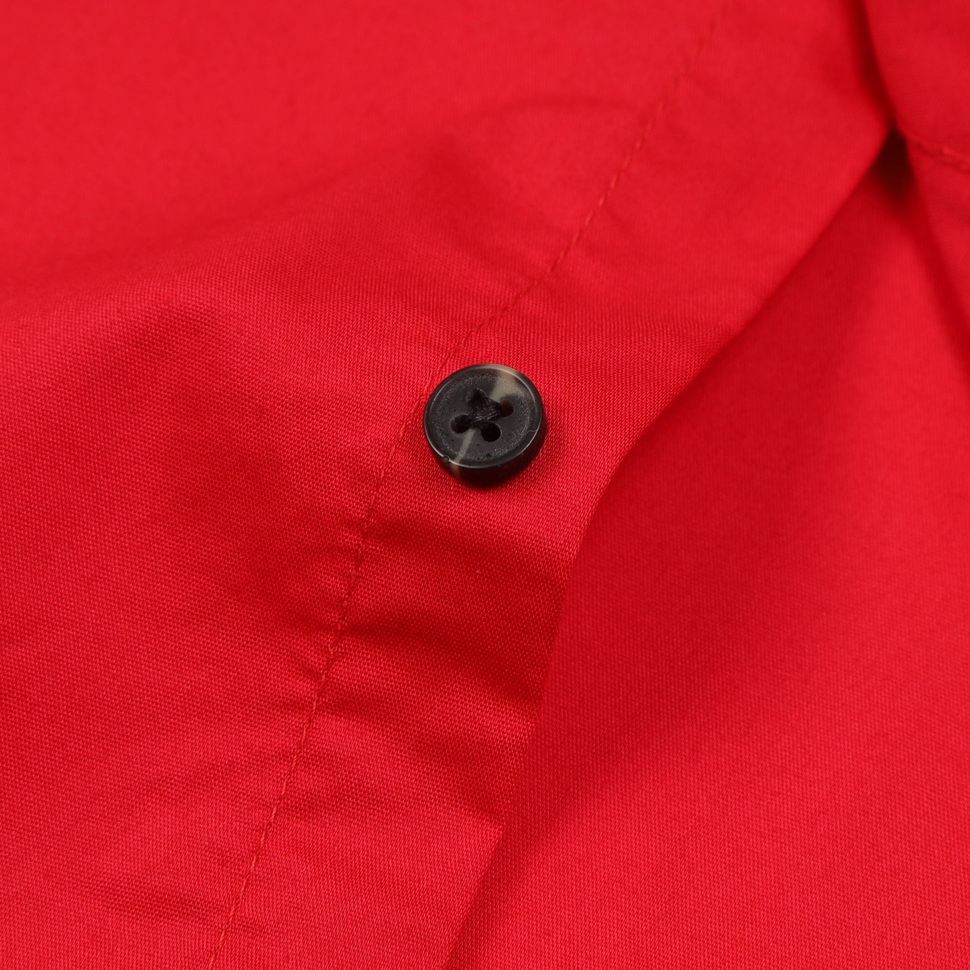 Red Poplin Lycra Solid Shirt for Boys