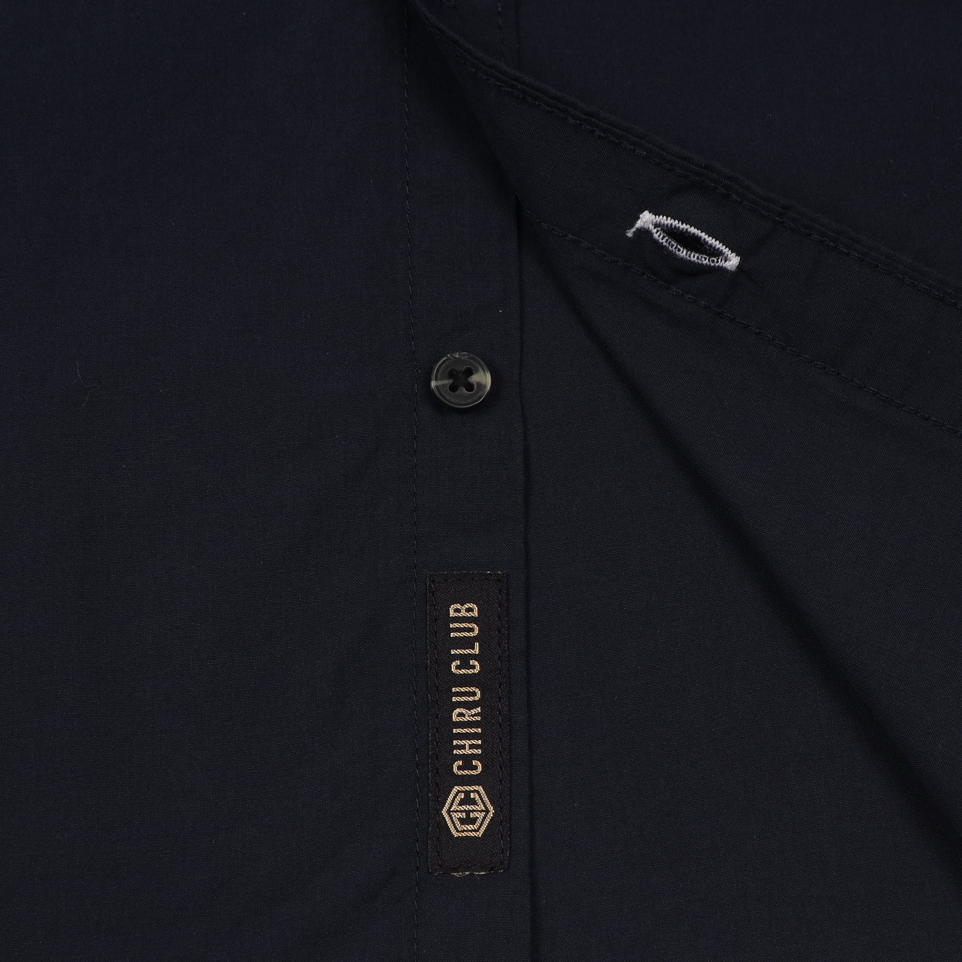 Navy Blue Solid Shirt for Boys