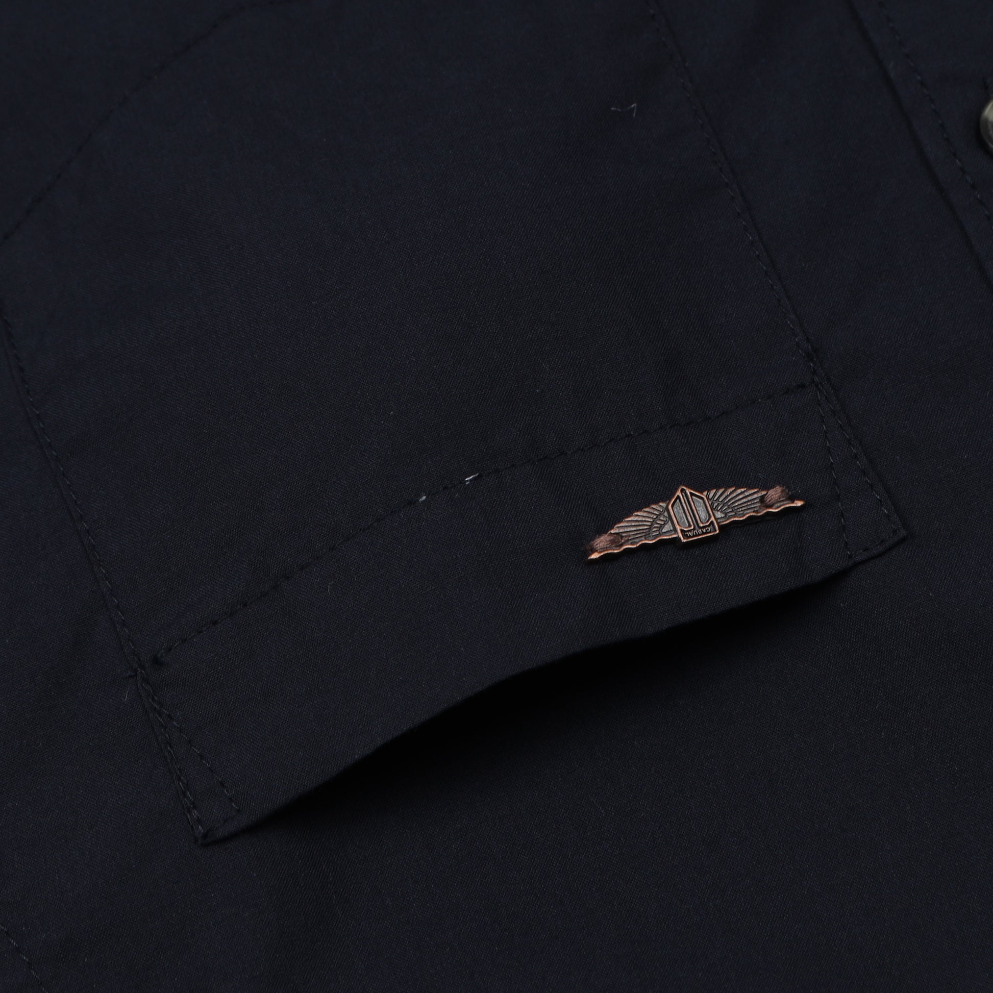 Navy Blue Solid Shirt for Boys